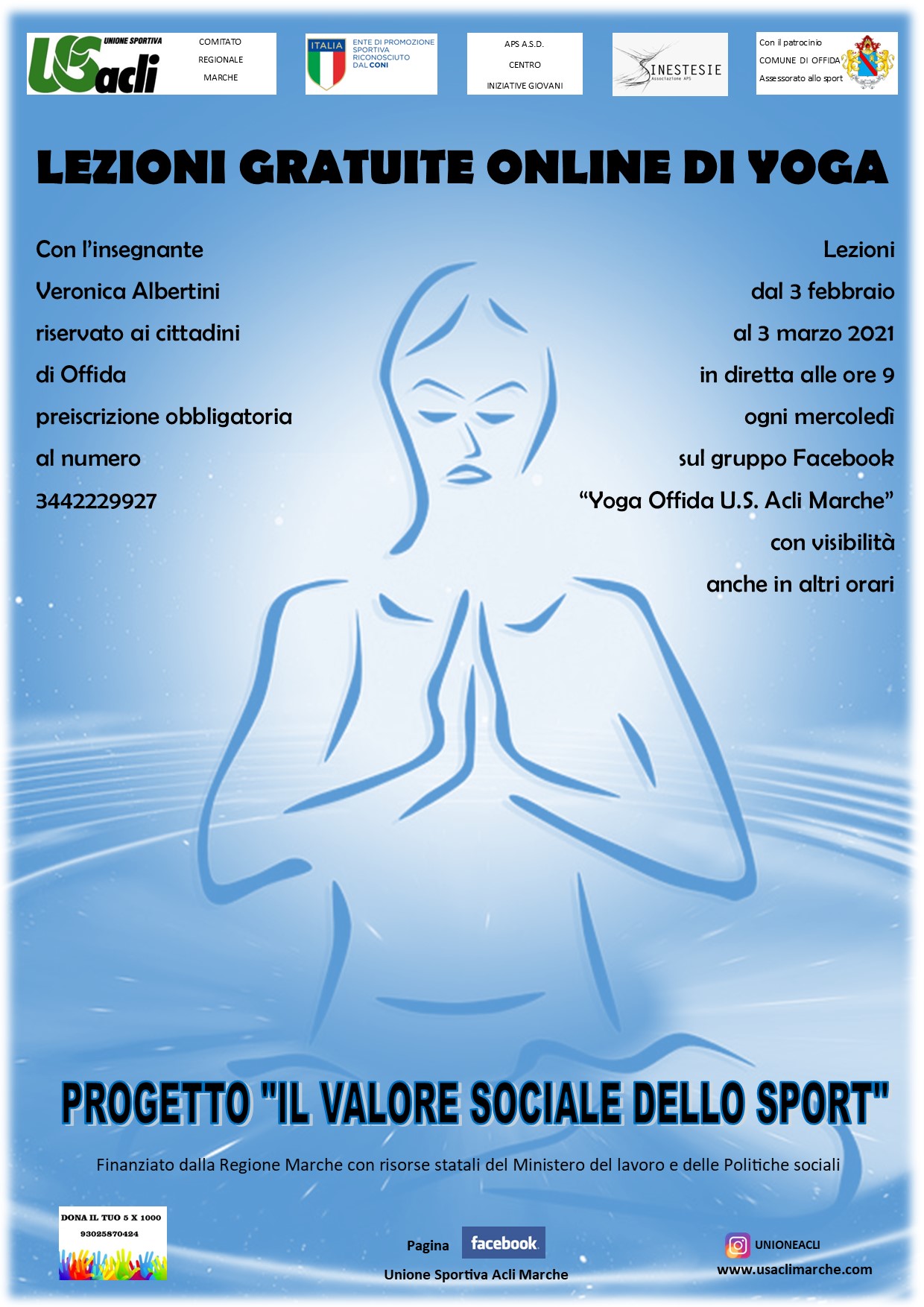 Entra nel vivo il progetto “Il valore sociale dello sport”